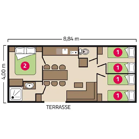 캠프장 Les Peupliers 4*