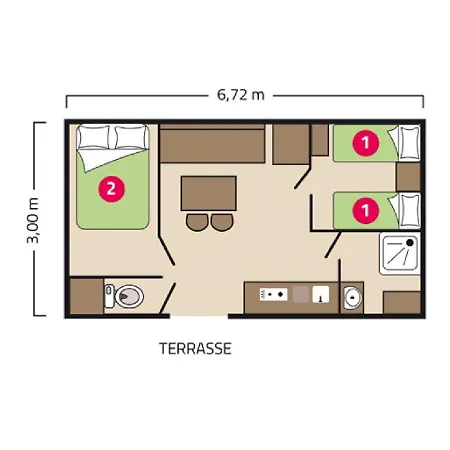 Les Peupliers مكان تخييم 4*