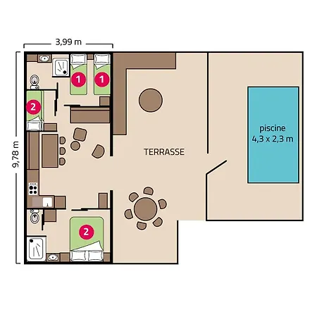 مكان تخييم Les Peupliers