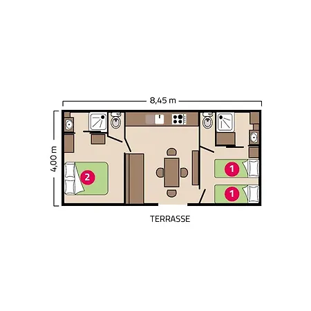 مكان تخييم Les Peupliers مدينة لا فلوت
